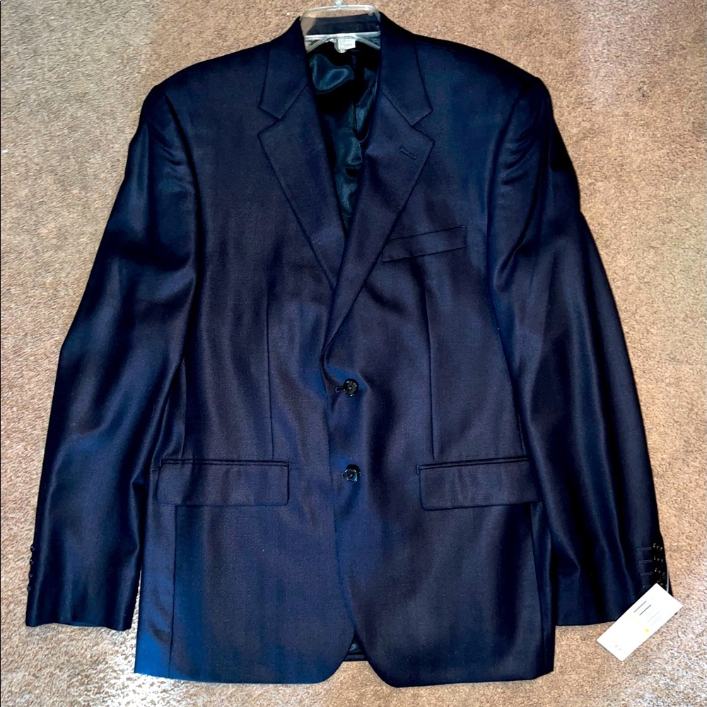 NWT Mens Alex Cannon 2 button Sport Coat/Blazer. Dark Navy. Size Medium